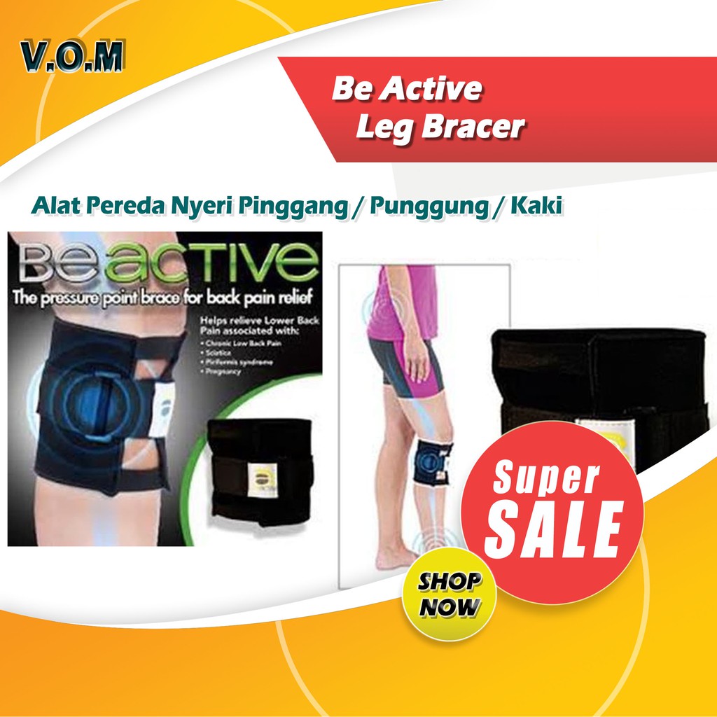VOM-Be Active Leg Bracer Alat Pereda Nyeri Pinggang / Punggung / Kaki 0580