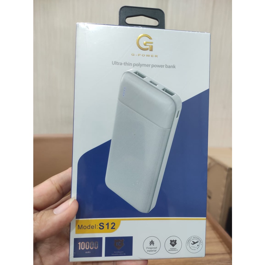 GPOWER POWER BANK  S12 10000mAH MICRO ORIGINAL GARANSI RESMI