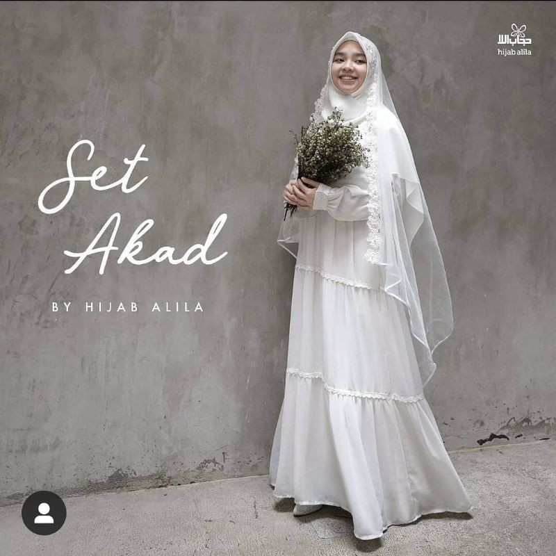 Set Akad Galeri Alila Gaun Pengantin Syari Dress Nikah Putihgamiswalimahgaun Weddingbaju Hijabalila Shopee Indonesia