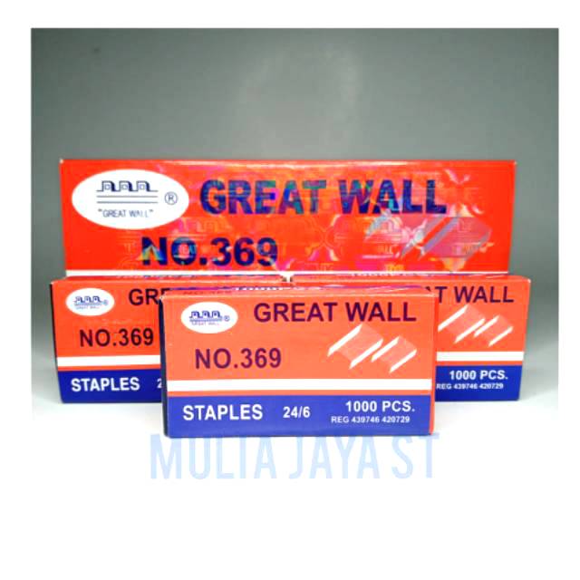 Staples GREAT WALL No.369 / Isi Stapler GW-369 24/6