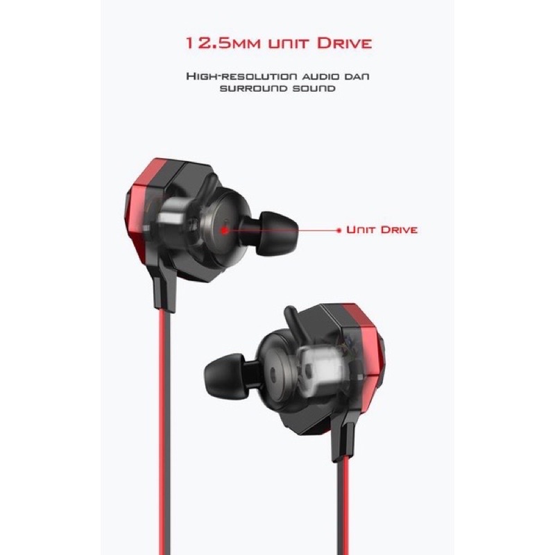 Ready Stok Earphone Headset In-Ear Gaming Earphone Gamen GE100/GE100