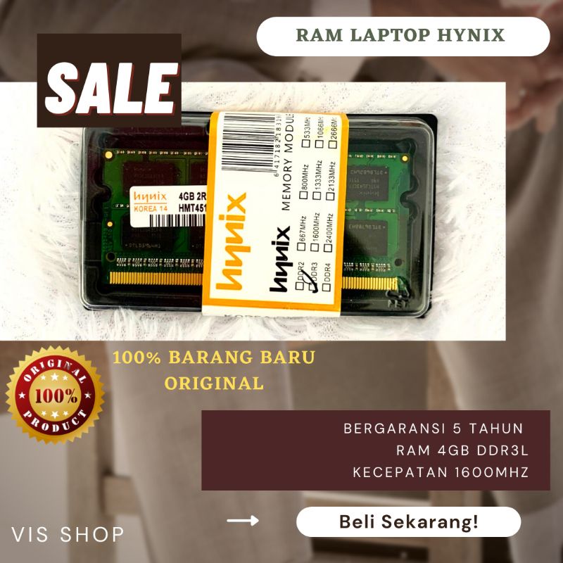 VISSHOP| RAM HYNIX DDR3L 4GB/ DDR3L 8GB 1600 MHZ ORIGINAL/ RAM LAPTOP/ SODDIM/SODDIMM/ SODIM