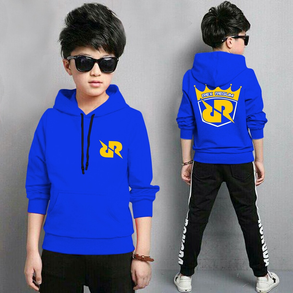 Jaket Anak Laki Laki/Jaket Anak Terbaru/Hoodie Anak RRQ Anak Gaming Bahan Fleece Tebal 4-11 TAHUN