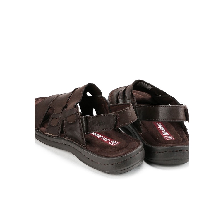 SANDAL CASUAL JIM JOKER PRIA ORIGINAL SLINGBACK KULIT COKLAT JJ04