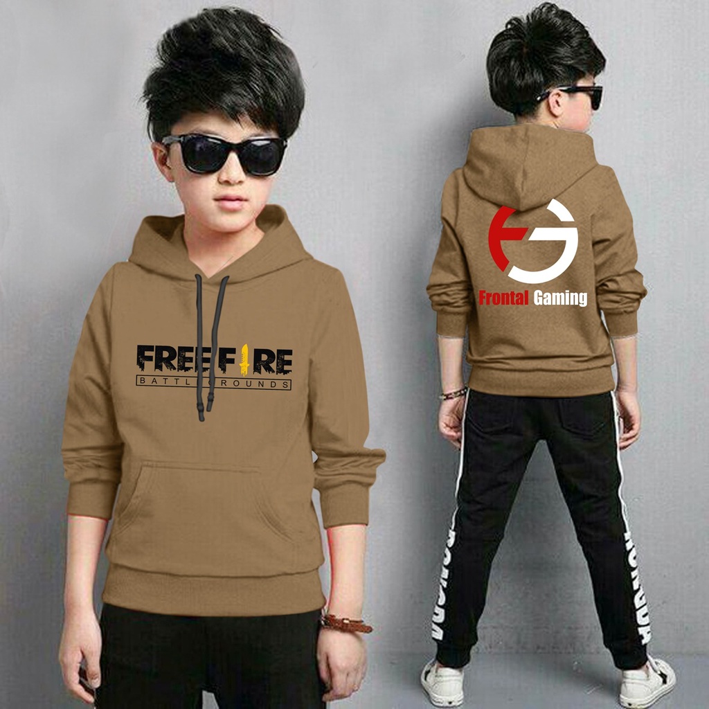 Hoodie Anak Frontal Gaming Anak Gaming Bahan Fleece Tebal /Jaket Anak Laki Laki/Jaket Anak Terbaru/4-11 TAHUN(FLAVA_STORE)