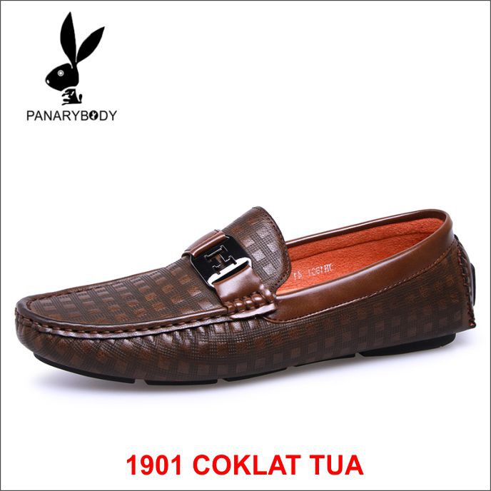 Sepatu Loafers Pria Casual Sepatu Pantopel Resmi Hitam Slip On Pria Kantor Anti Slip Cowok Berkualitas