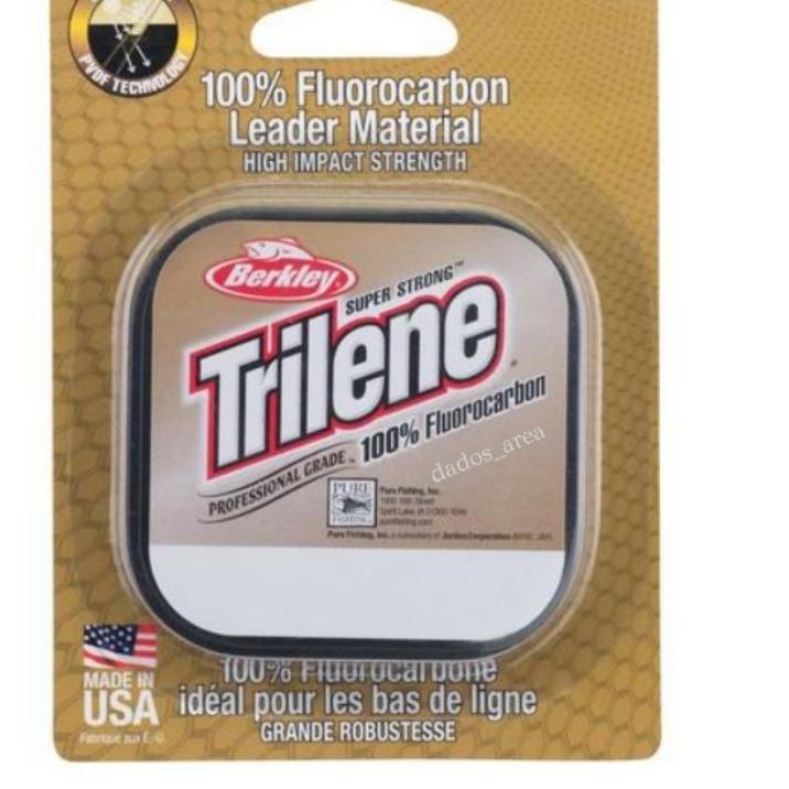 Ready Stock➝ Senar Leader Berkley TRILENE 25YD 100% Fluorocarbon Shock Leader Pancing V72