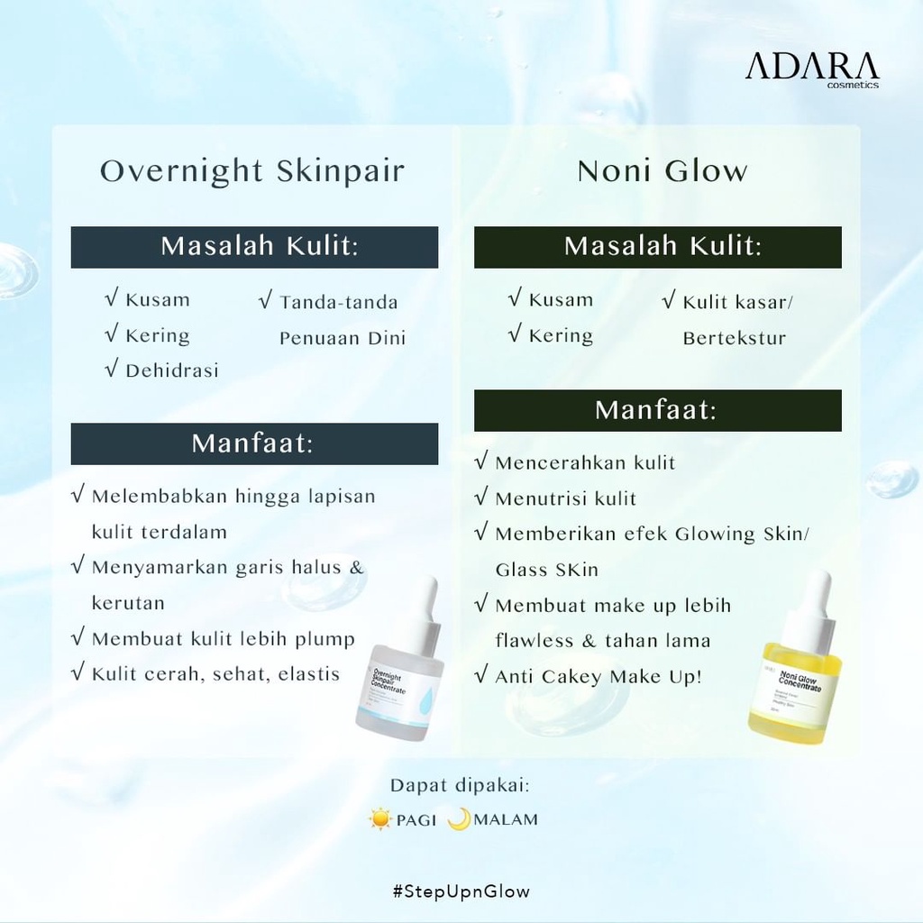 ★ BB ★  ADARA Bee Clear Acne Concentrate 20ml - Overnight Skinpair Concentrate 20ml - Noni Glow Concentrate 20ml - C Bright Serum 30ml