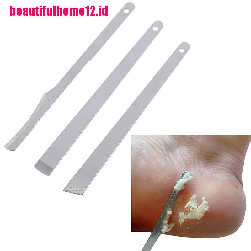 3pcs / Set Alat Manicure / Pedicure Pisau Cukur + Gunting Kuku + Kulit Mati