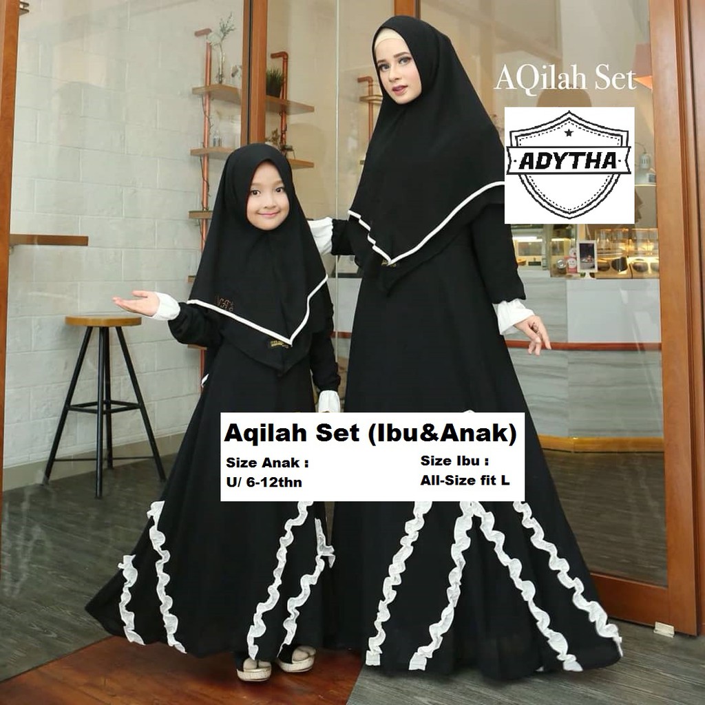 [BISA COD] Aqilah Set Couple (Ibu&Anak) / Gamis Couple / Dress Couple/AqillaHijab'sFashion