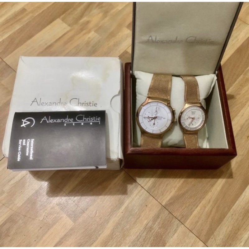 Jam Alexandre Christie AC 6245 Couple Original Bekas