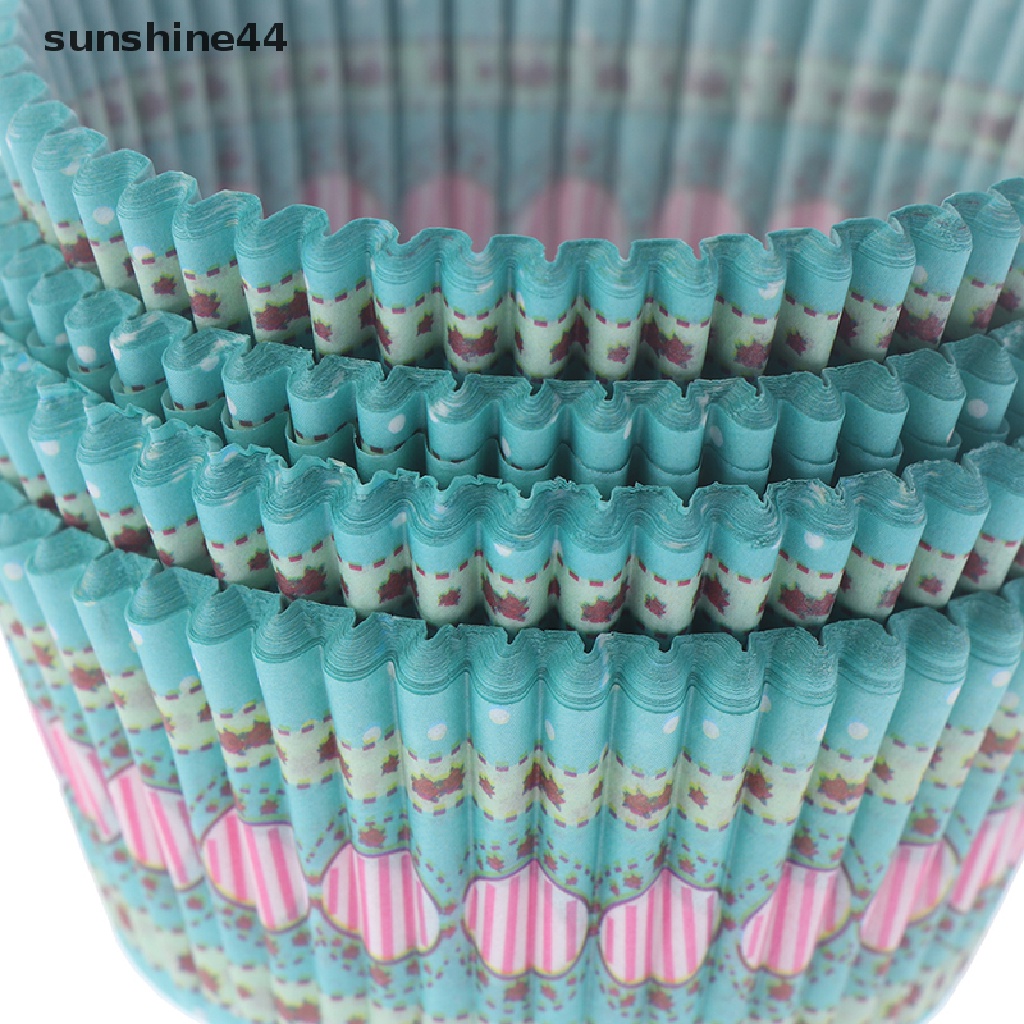 Sunshine 100PCS Kertas Pembungkus Cupcake Sekali Pakai Untuk Pesta