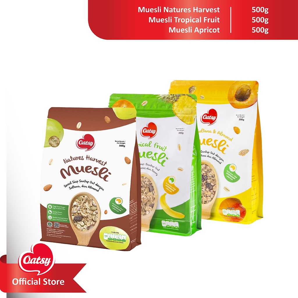 

Oatsy Muesli Triple Mix 500gr