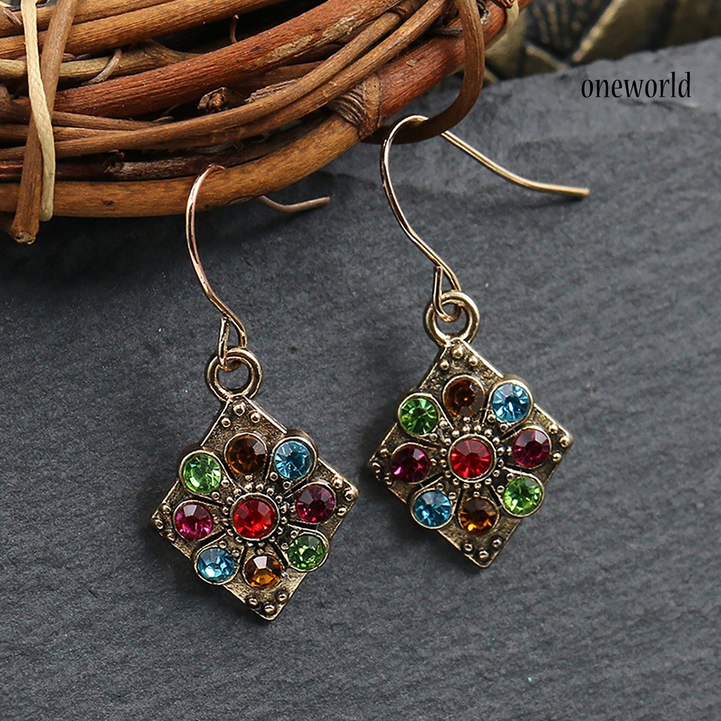 OW# Earring Retro Bohemian Vintage Ear Ring Dangle Eardrop for Dressing Room