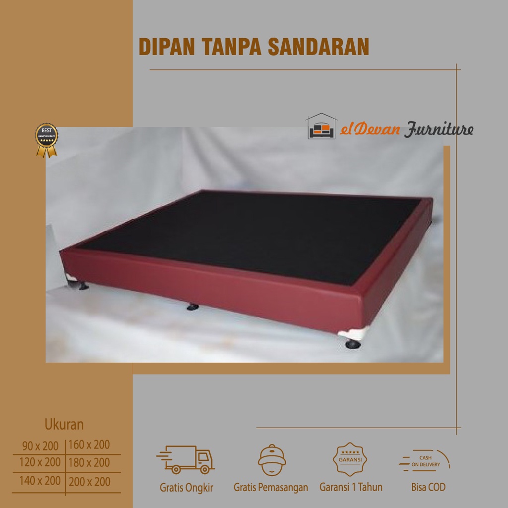 Dipan Minimalis Tanpa Sandaran Single | Dipan Tempat Tidur Kayu | Gratis Ongkir & Bergaransi
