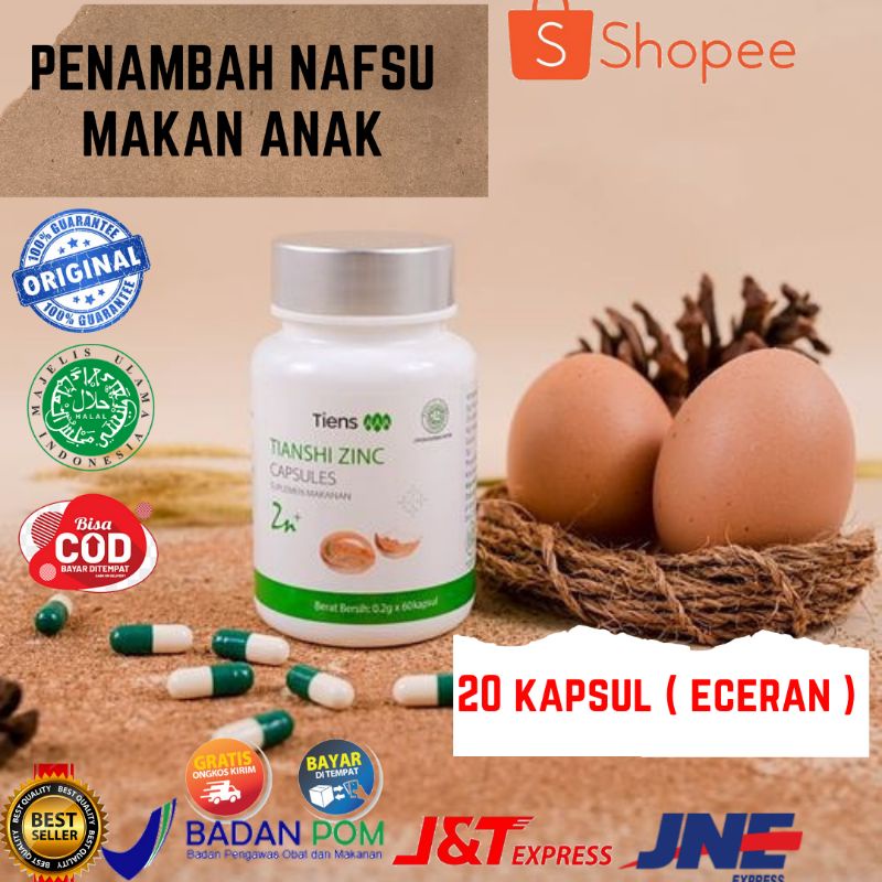 [COD] PENAMBAH NAFSU MAKAN ANAK TIENS [ZING] ORIGINAL | ISI 60 KAPSUL
