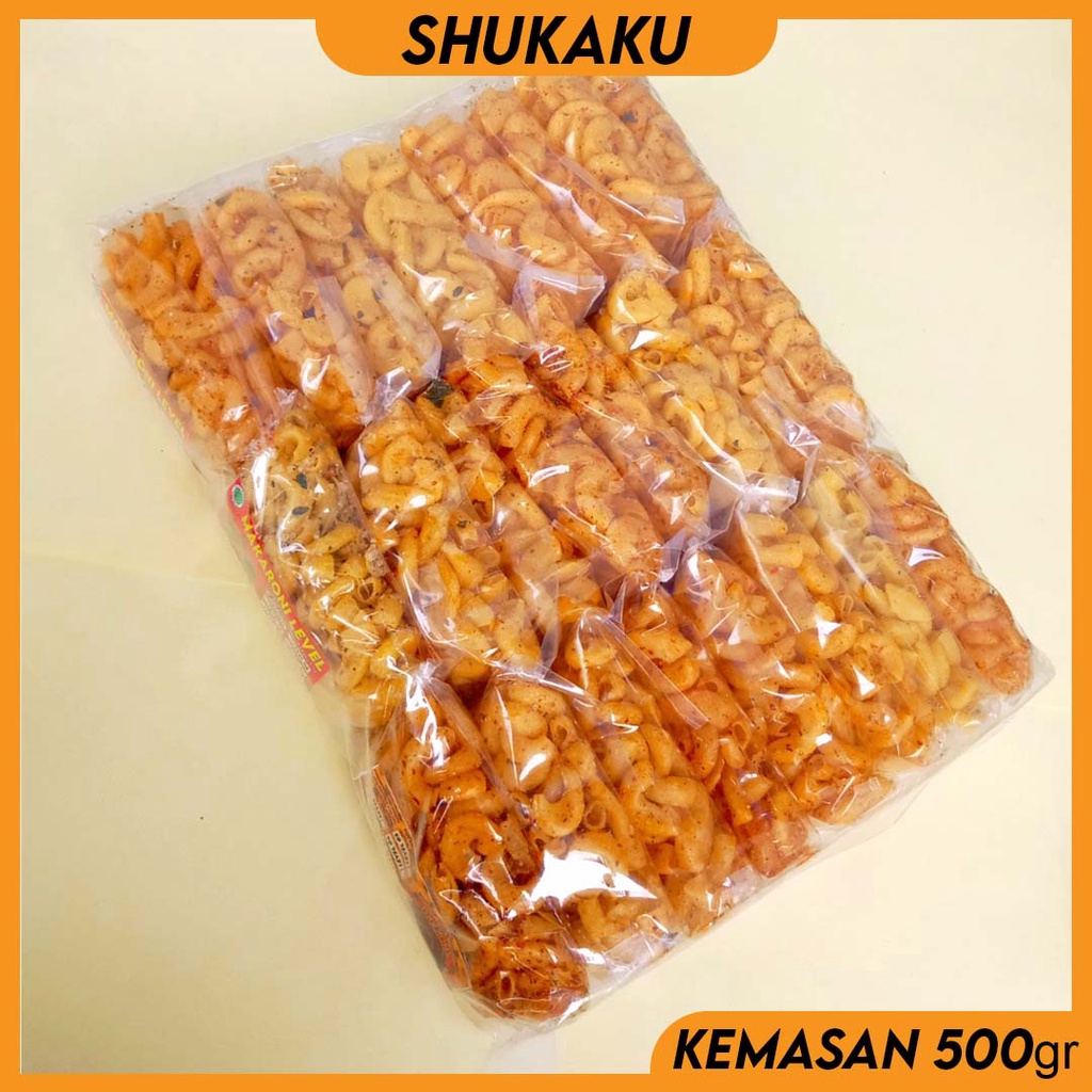 

SHUKAKU Makaroni Level Rasa Pedas Level 06 Kemasan 500gram isi 12pcs