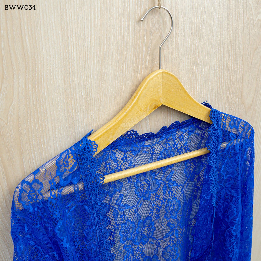 [STOK TERBATAS] LACE BOLERO WEDDING PENGANTIN RENDA BIRU MODERN BWW034