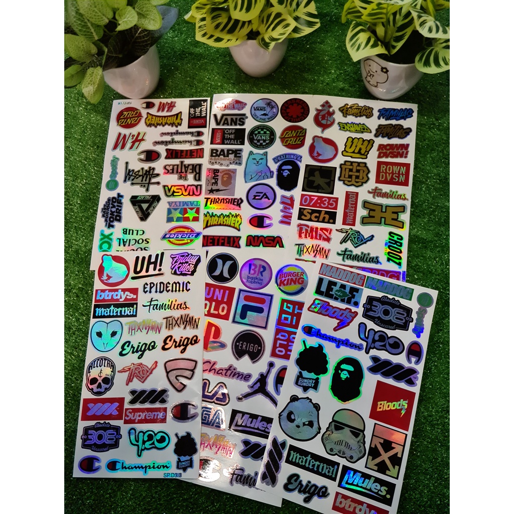 

JP STICKER AESTHETIC LOGO BRAND UNTUK LAPTOP CASE TUMBLER - DST03