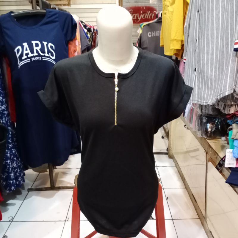 Atasan kaos wanita voxy LD 110-Hitam