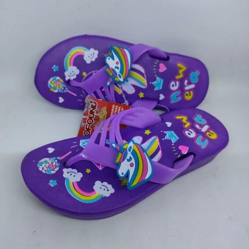 Sandal Jepit Anak New Era motif Unicorn