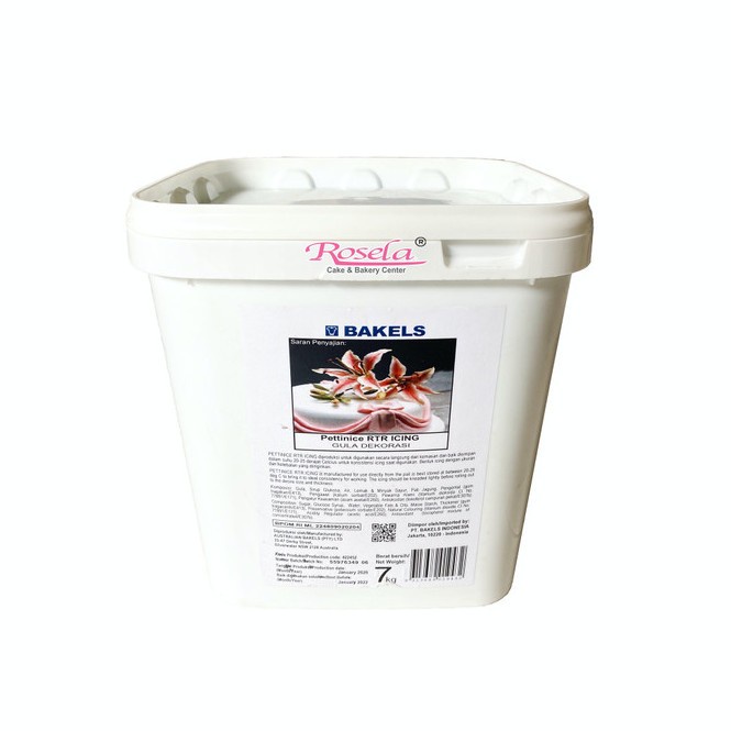 

Bakels Fondant Icing Sugar 7 Kg /Bakels Pettinice Icing / Fondant Pail