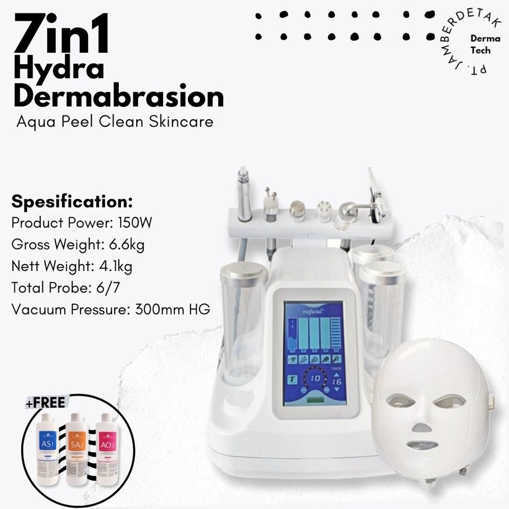 6in1 aqua dermabrasi dermabrasion hydra 6in1 ultrasound oxy spray radio frequency penyedot komedo