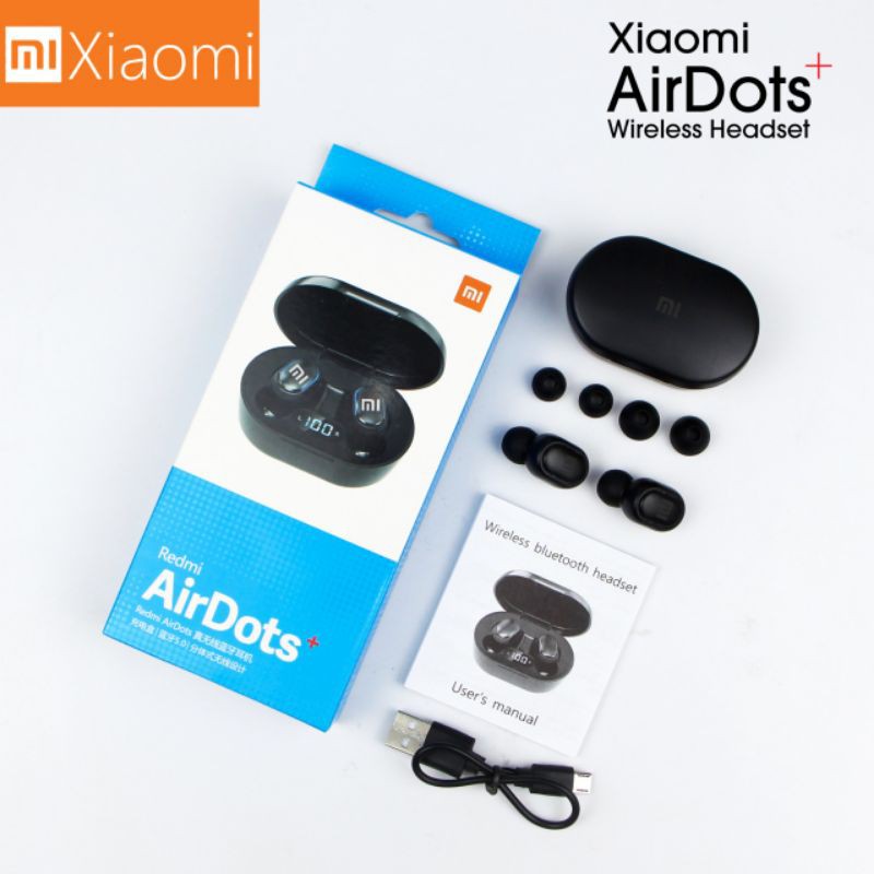 Headset xiaomi airdots bluetooth wireless earphone handset handsfree hedset henset hensfri hf