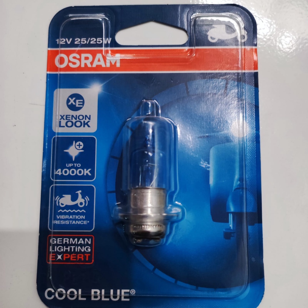 Lampu depan motor Osram Cool Blue 12V 25W 62335CB