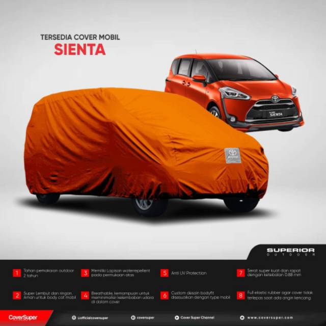 Cover Super Toyota Sienta Cover Mobil Outdoor Superior 