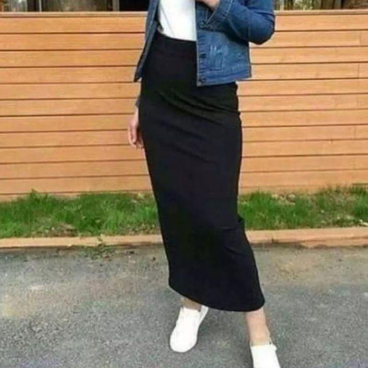 (TERBARU) ROK SPAN SCUBA Panjang Casual Rok Pensil Polos Rok Kerja Kantor Maxy Skirt Premium