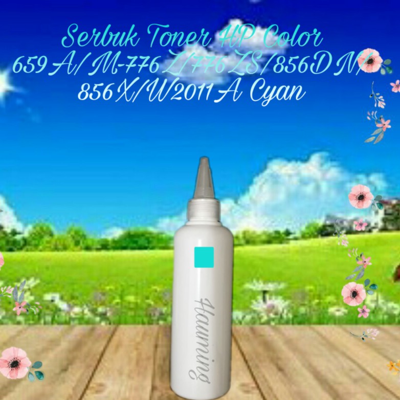 Serbuk Toner Powder Refill Color HP 659A M776 M856 M776ZS M856DN M856X W2011A Cyan 1x Isi