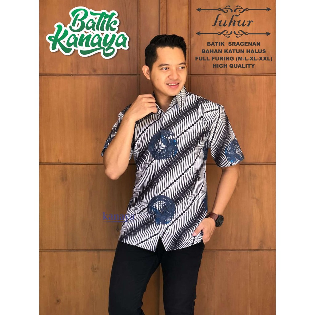 LUHUR / BATIK PRIA LENGAN PENDEK / by BATIK KANAYA / 10.3