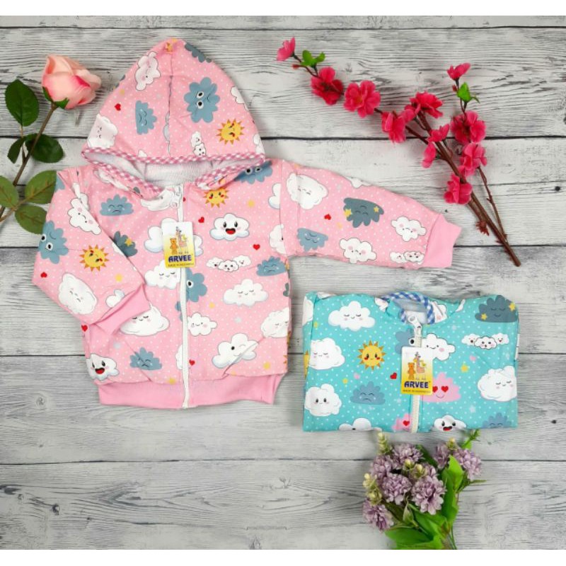 Jaket Anak Bayi import  terlaris brand Arvee usia 4 bulan sampai 1,5 tahun-2