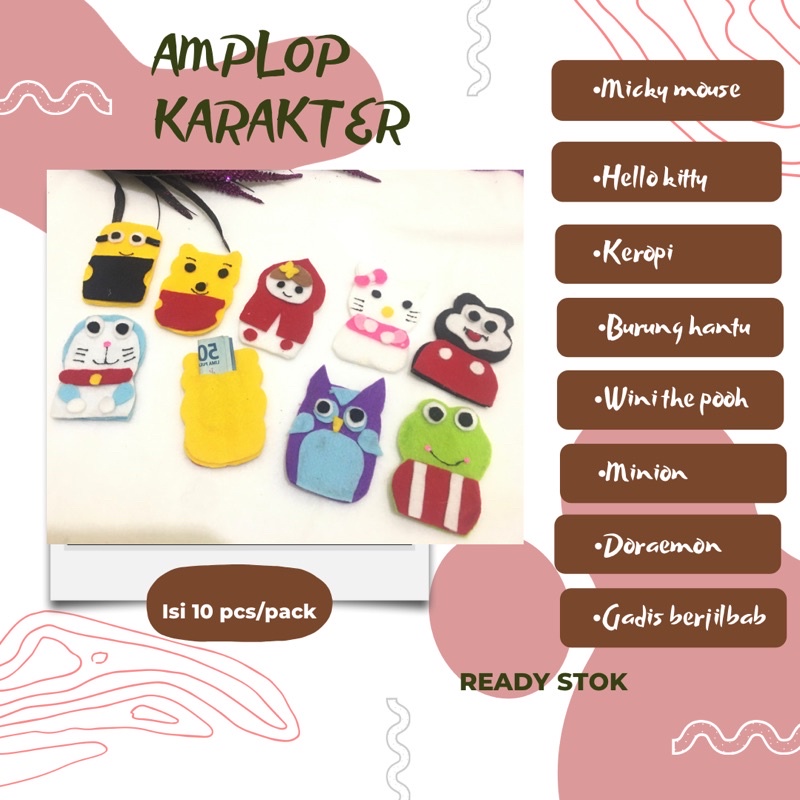 

Amplop lebaran || amplop lebaran karakter || isi 10 pcs