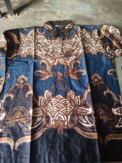 Kemeja Batik Pria Lengan Panjang Size M L Xl Xxl Bswart Batik Hrb026 Kenango Panjang Padi