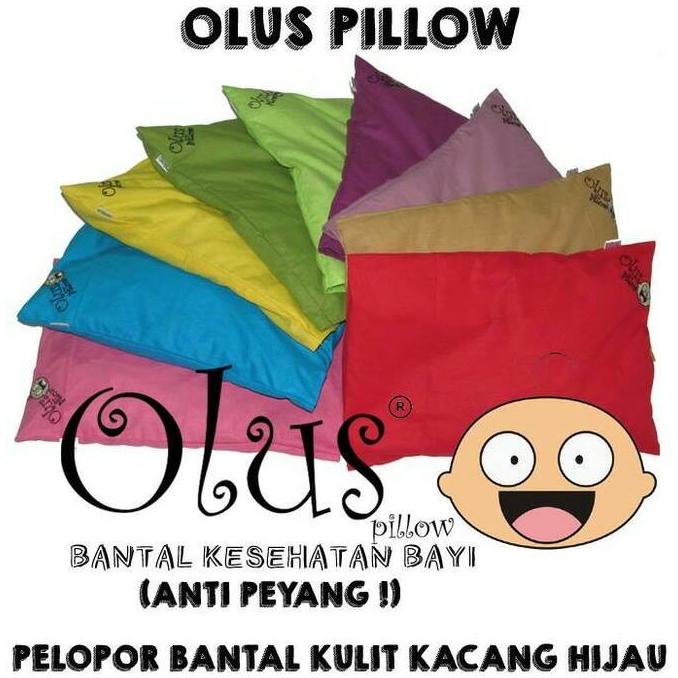 Premium Product Grosir Olus Pillow | Bantal Bayi Anti Peyang Isi Kulit Kacang Hijau - Paling Dicari