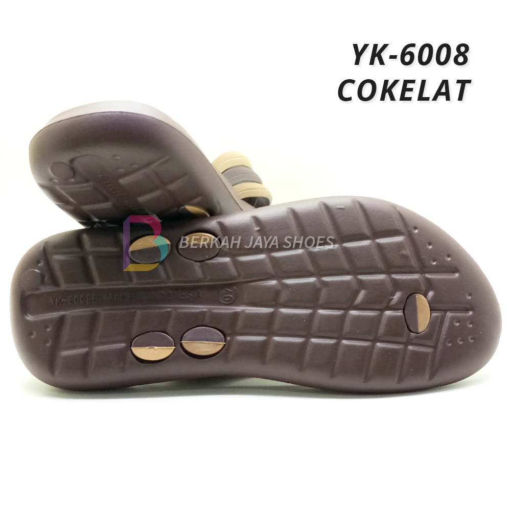 Sandal Jepit Karet Pria - Sandal Karet Pria Inkayni YK-6008 39 - 44 Anti Air - Ringan &amp; Anti Slip