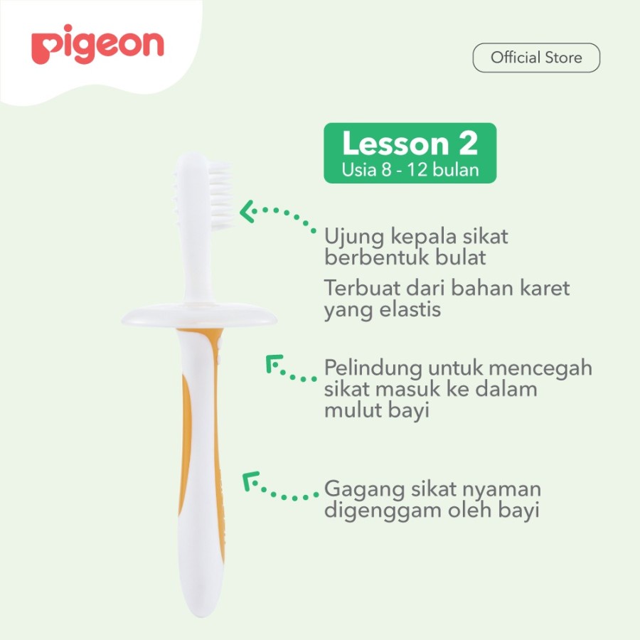 Makassar! Baby Training Toothbrush / Sikat Gigi Pigeon 3in1 Lesson 123