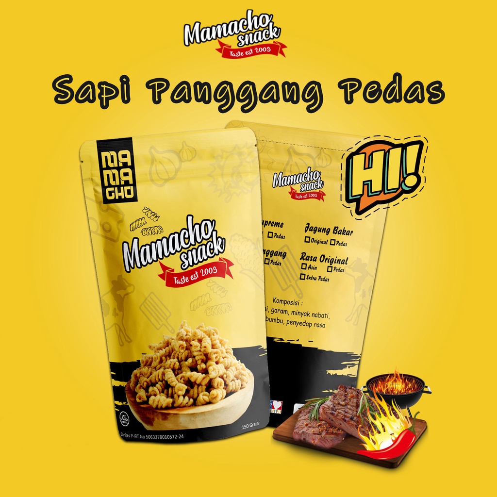 

Makaroni Spiral Rasa Sapi Panggang Pedas 150gr