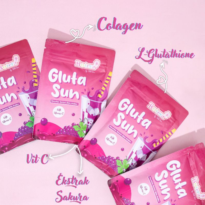 MINUMAN COLLAGEN DRINK BOTERA GLUTA SUN | GLUTADRINK | MENCERAHKAN KULIT |MENGEMPESKAN JERAWAT | MINUMAN SEHAT FIBER