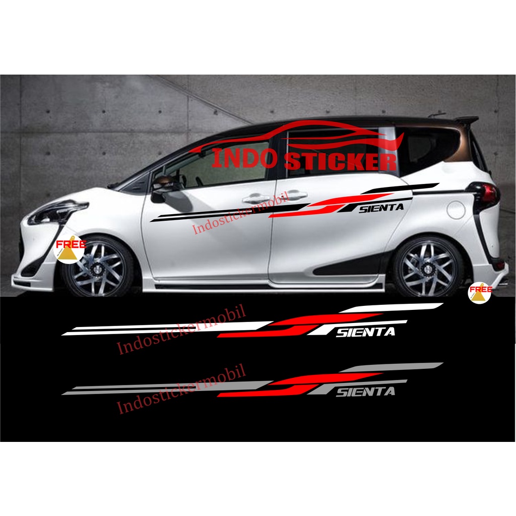 STICKER STIKER MOBIL SIENTA STIKER LIST STRIPE MOBIL TOYOTA SIENTA TERLAR