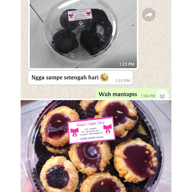 Nutella Berry Chez Tumbprint cokelat nutella cookies chocolate kue kering kuker strawberry blueberry halal murah kukis kue lebaran hampers parcel kue