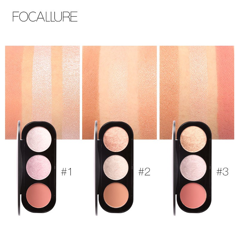 ☘️ CHAROZA ☘️ FOCALLURE Blush &amp; Highlighter Palette FA26