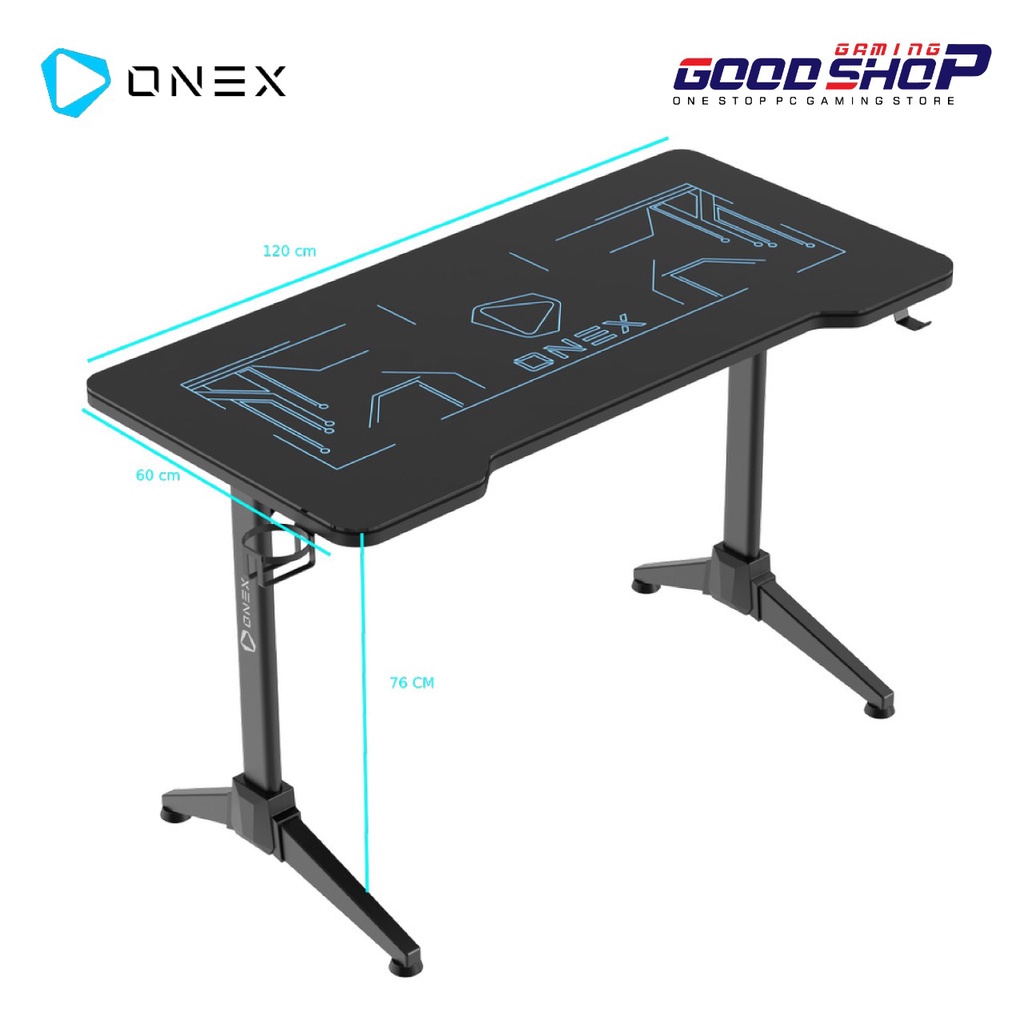 ONEX GD1200G / GD 1200G Tempered Glass RGB - Gaming Desk