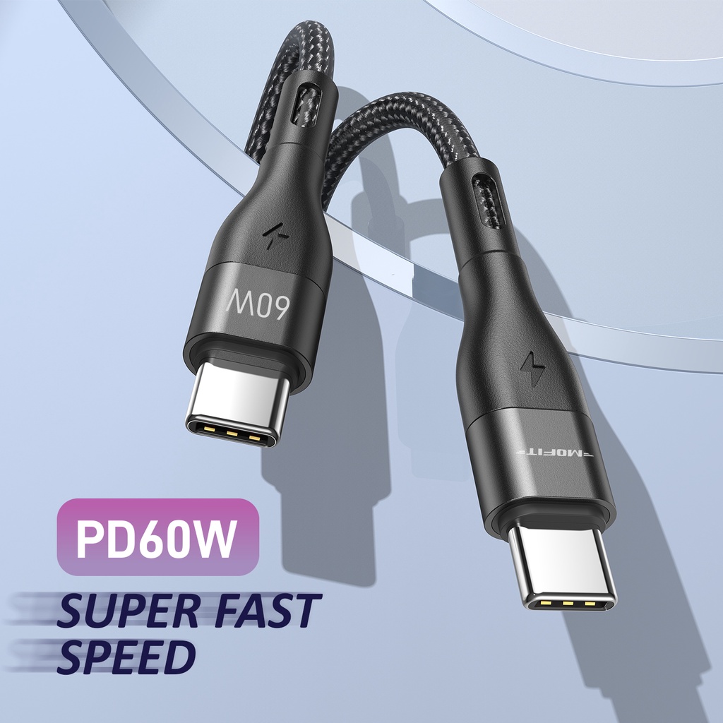 MOFIT MC-100 Power Delivery (PD) 60W Cable Type C to Type C 1000mm