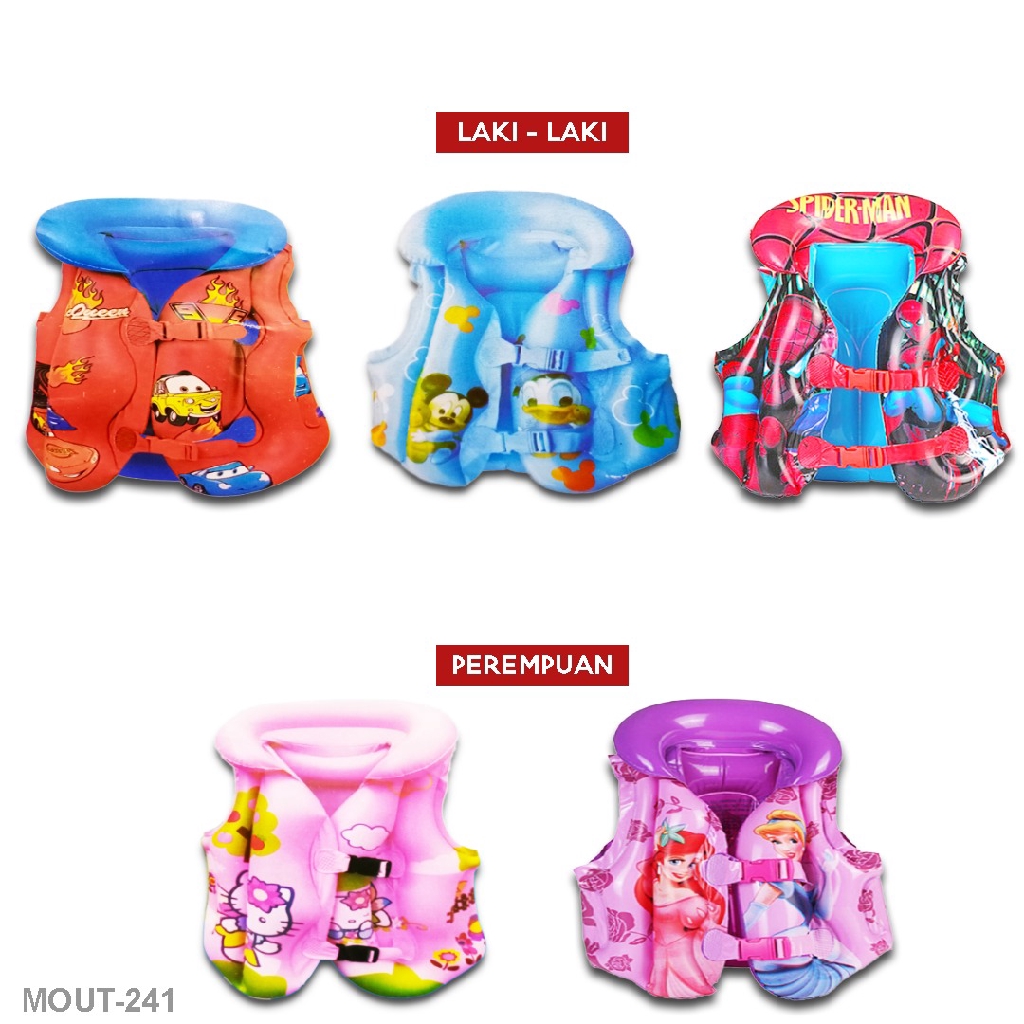 Mainan anak pelampung rompi renang karakter SWIM VEST 24 INCH