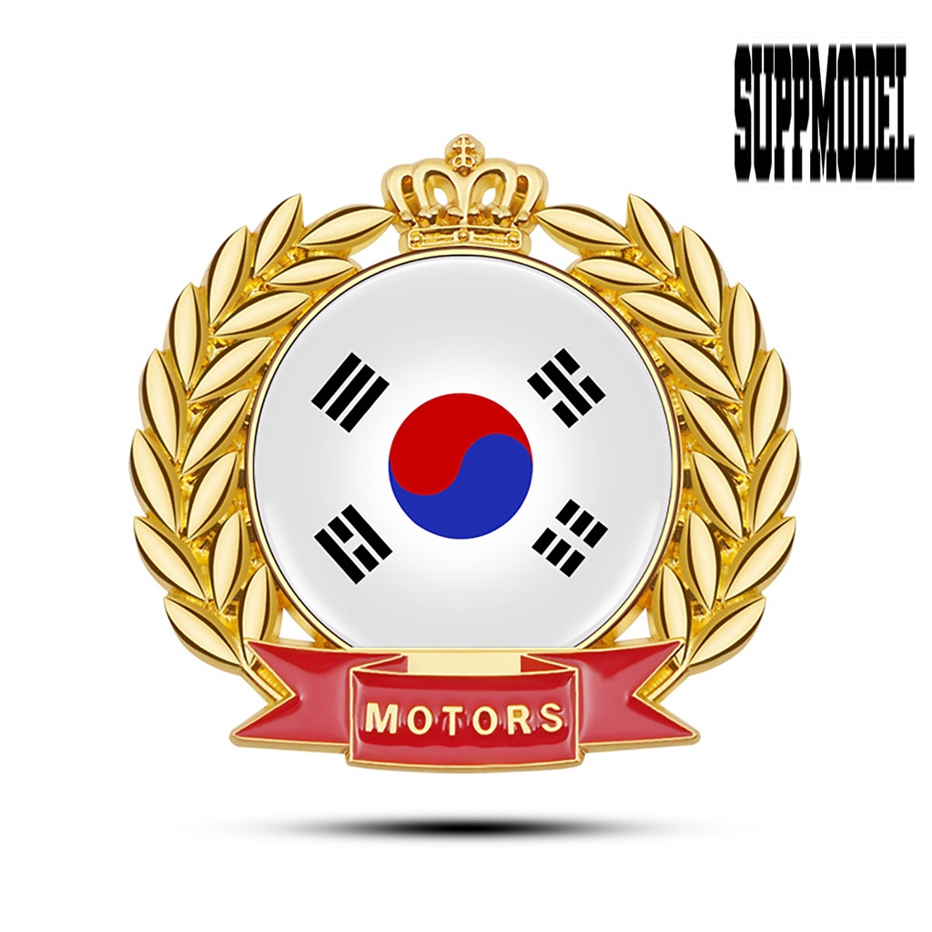 Stiker Emblem 3D Motif Bendera Nasional Tahan Pudar Untuk Dekorasi Mobil
