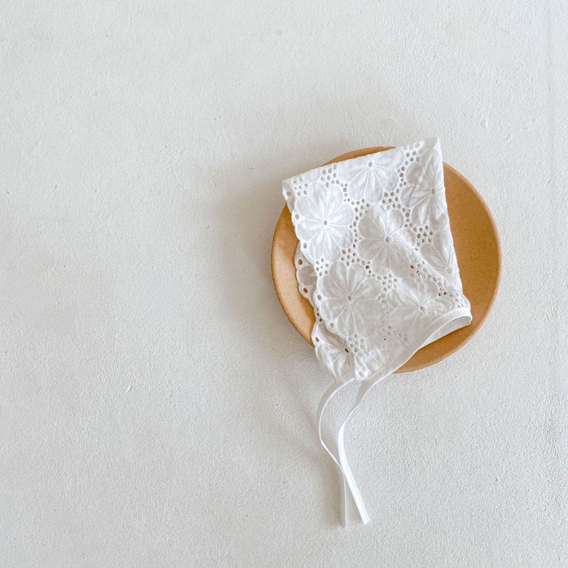 Gro Topi Bayi Perempuan Hiasan Bunga Ruffle Bahan Katun