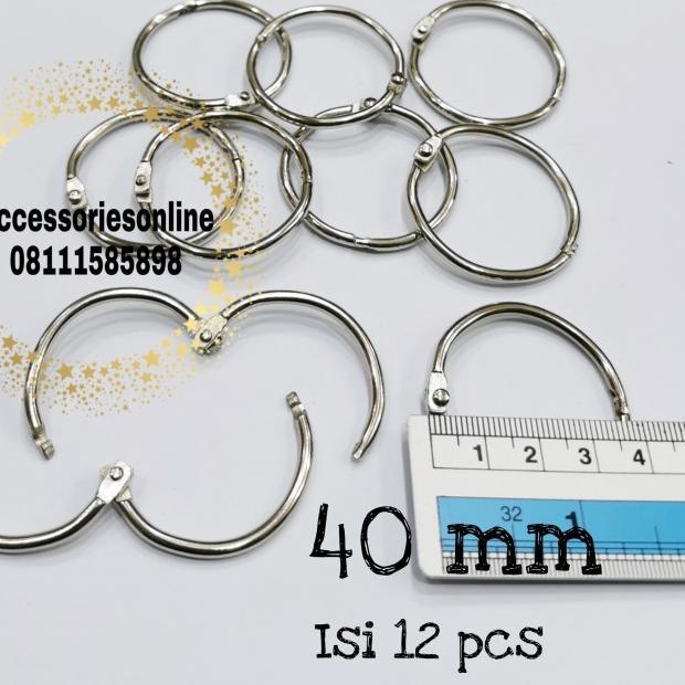 

♠ Ring menu/ring buku/ring buka tutup/ring binder 40 mm - 12 pcs ✶